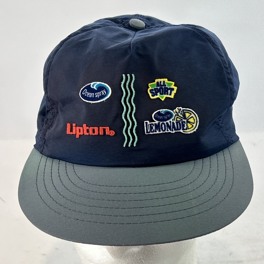 Vintage Swingster Hat Cap Snap Back All Sport Lipton Ocean Spray First in Thirst